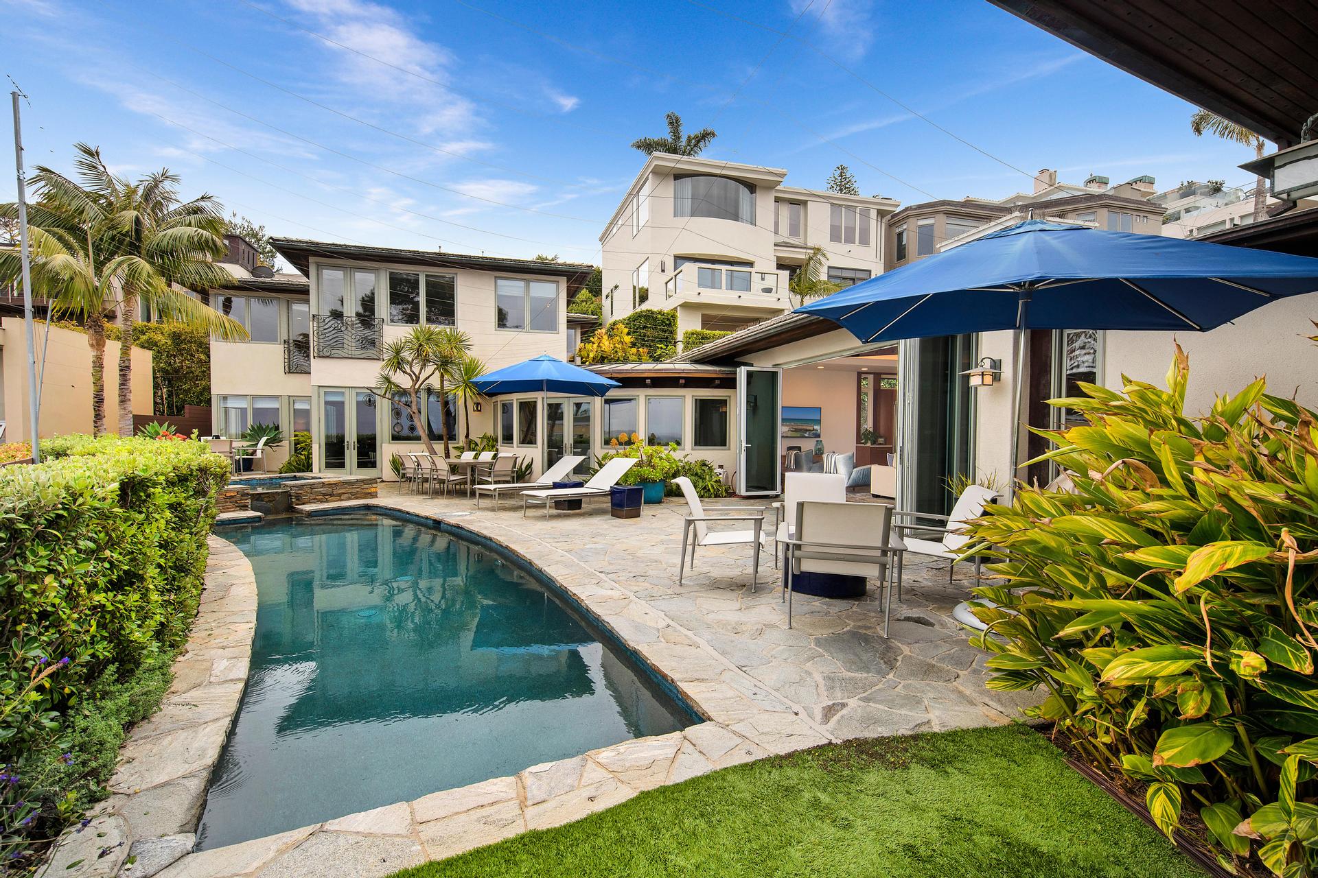 Private pool and outdoor living area at Casa de Costa Paseo